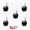 Service Caster 2'' Black Floor Safe Twin Wheel Casters 7/16 Grip Ring Stem, 5PK SCC-GR02S50-TPR-BLK-716176-5 - alternate 3